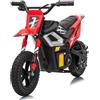 LALAHO Moto elettrica per bambini 24V 7Ah con Motore Senza Spazzole 250W, Max 22,5 km/h, Autonomia 19 KM, Pneumatico gonfiabile da 12 pollici (Rosso)