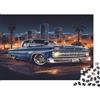 pSjDkMvHfRbLz Auto Blu Classica Puzzle 1000 Pezzi Carta per Adulti Vista Notturna al Neon Gioco di Puzzle 1000 Pezzi Relax Famiglia 52x38cm/1000pcs