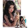 AITEXI Puzzle da 1000 pezzi per adulti Ragazza anime con gattino Giocattoli Giochi Educativi Antistress Gioco educativo per compleanno e Natale 52x38cm