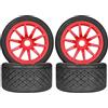 RcThjia Set di pneumatici per strada 1/7 1/8 Pneumatico per strada 17mm Cerchi per gomme per Arrma 1/7 Infraction Limitless Felony FS Racing Model GT RC Car Upgrade Pneumatico per strada 4Pz Un set