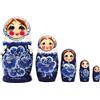 rukauf Matrioska Matrioska Matrioska Babushka 18 cm altezza - 5 bambole in legno - diversi motivi - Bambola di legno Матрёшка Matruschka