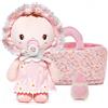LeyaDoll Bambola morbida(9'), bambola bambina ideale come regalo bambino 1 anno, regalo di battesimo e Natale per bambina e neonati-Playset-Daisy Baby-01