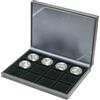 LINDNER Das Original Cofanetto numismatico NERA XM con 12 caselle quadrate per monete o capsule fino a Ø 52 mm