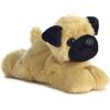 Aurora, 31369, Mini Flopsies, Mr Pugster Carlino, 20.5cm, peluche, marrone e nero