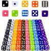 HAXIHA 100 Pezzi Dadi Impostato 16mm,6 Facce Dadi da Gioco Colorati,per Giocare ai Giochi da Tavolo per Giochi e feste,10 Colori,Arrotondati