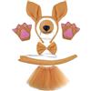 RETUOLWAG Canguri Costume Set Canguri Orecchie Fasce Papillon Coda Guanto Naso Gonna Per Bambini Costume di Halloween Cosplay Partito