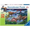 Ravensburger 8613 Dinosaur Playground 35 pezzi, puzzle per bambini