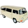 Generisch Welly modello auto compatibile con VW Volkswagen T2 crema White Beige Bus Transporter 1967 - 1979 ca 1/24 1:24 metallo modello auto Die Cast nuovo in scatola
