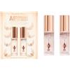 Charlotte Tilbury Airbrush Flawless Mini Set spray per aerografo, 2 x 34 ml, resistente all'acqua, 16 ore, profumo di tè bianco e aloe vera