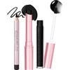 Mrettick Rossetto nero, matita per labbra e lucidalabbra, set da 3 pezzi, kit opaco con confezione impermeabile di lunga durata 24 ore, regalo per Halloween trucco.