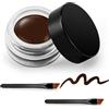 Erinde Brauner Gel-Eyeliner, Wasserfestes, Langanhaltendes Creme-Gel, Hochintensives Pigment, Wischfestes Finish, Brauner Eyeliner mit 2 Pinseln 04#