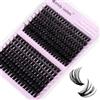 WENDY LASHES Ciglia Finte Ciuffetti D Curl 80D+100D Extension Ciglia Individuali Naturali 10-18mm Mixed Cluster lashes Riusabile DIY Lash Extension a Casa(80D+100D-0.07-D-1018)