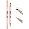 Erinde 2 in 1 Penna Lentiggini Finte Doppia Punta & Timbro Lentiggini, Resistente all'Acqua e di Lunga Durata, con Punta Precisa a 15°, Penna Freckle Liquida Naturale e Realistica #02