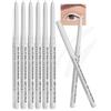 Erinde Set 6 Pezzi Matita Eyeliner in Gel, Kajal Waterproof e a Lunga Durata, Altamente Pigmentato, Tratto Resistente alle Sbavature, Punta Retrattile, Applicazione Morbida e Scorrevole, 03# Bianco