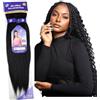 Ser Mulher Extension capelli Treccine Pre-Stretched 100% Kanekalon Afrelle 160g - IDEALI per Box Braids e Treccine Africane, Morbidi, Leggeri, Facili da Intrecciare, 115 cm NEW ULTRA BRAID (Natural Black)