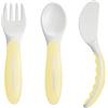 MAM Set di posate per imparare a mangiare composto da coltello, forchetta e cucchiaio, 3 pezzi di posate con manici antiscivolo, posate sicure per bambini per mancini e destrimani, a partire dai 6