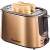 Bestron Tostapane con 2 feritoie, vassoio per le briciole e griglia per panini, 1.000 W, Acciaio inox effetto rame