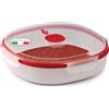 Snips - Vaporiera Microonde Bianca 2L per Cottura a Vapore con 1 Contenitore e Griglia Interna - Contenitori per Alimenti, Contenitore per Microonde 24,5x24,5x7 Made in Italy