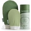Larminly Guanto Kessa Delicato 150D Esfoliante Corpo 100% Viscosa Origine Naturale Hammam Scrub Pelle Sensibile Confezione Elegante