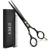 CIICII Forbici Parrucchiere Professionali, Forbici Capelli (6,5 Pollici Capelli Barba Parrucchiere Taglio Forbici per Sfoltire i Capelli) per Uomini Donne Parrucchiere Salone di Bellezza Casa (Nero)