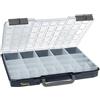 raaco CarryLite 55 5x10-25/2 scatola porta oggetti organizer porta minuteria porta viti, cassetta porta attrezzi in plastica con 9 scomparti, capacità 10 kg, 33 x 41.3 x 5.7 cm