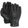 Prexport Guanti moto cafe race neri e marrone scooter touring waterproof brown gloves (Nero, L)