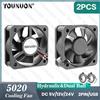 YOUNUON 2 pezzi 50mm 5cm 50x50x20mm DC Brushless Fan 5V/12V/24 ventola di raffreddamento di raffreddamento per PC Laptop Computer Case ventola di raffreddamento ventole assiali