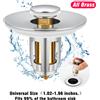 NONE 99% Universale Tutto In Ottone Pop-Up Rimbalzo Nucleo Bacino Filtro di Scarico Catcher Capelli Lavello Filtro Vasca Da Bagno Tappo Tappo Bagno Strumento