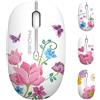 WHXMSH (. Mouse wireless ergonomico M101 2.4G Mouse silenzioso per computer ottico simpatico cartone animato con ricevitore USB per laptop Regalo per ragazza per bambini MacBook