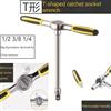 WEELEE 1/4 3/8 1/2 pollici chiave a cricchetto chiave a bussola esagonale tipo T chiave dinamometrica strumenti per bici impugnatura staccabile chiave strumento manuale