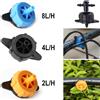 NONE 100/200 pezzi 2L/4L/8L emettitori di gocciolamento con compensazione della pressione gocciolatori regolabili micro connettori per irrigazione a goccia da giardino