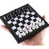 NONE Mini set di scacchi magnetici Gioco da tavolo pieghevole con scacchiera magnetica in plastica Giocattolo portatile per bambini portatile all'aperto