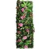 Linhongbin 40*120 CM Decorazione Della Casa Pianta Artificiale Prato Rosa Pannello Decorazione Della Parete Coperto Con Tappetino Di Paglia
