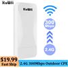 KuWfi Outdoor Wifi Bridge 1KM 2.4G 300Mbps Router wireless Extender a lungo raggio AP CPE Router Kit Ponte wireless Ripetitore Wifi