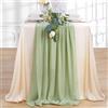 NONE Runner da tavolo in chiffon verde salvia, fasce per sedie in garza velata vintage, decorazioni per feste di compleanno, festival, passaggio nuziale e arco nuziale