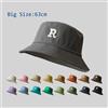 NONE Cappelli da pescatore in cotone a testa grande da 63cm per uomo e donna in cotone Plus Size cappello da pescatore estivo Bob cappello da sole da spiaggia all'aperto all'ingrosso