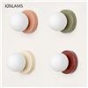 KINLAMS Lampada da parete Macaron Sfera rotonda Camera da letto Studio Lampada da soffitto rotonda Scala nordica Corridoio Sconce Corridoio Ingresso Lampada da parete