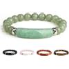NONE 1pc braccialetto di pietra fatto a mano turchese malachite pietra preziosa cristallo braccialetto grezzo corpo energia yoga