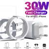 QWQ Per caricabatterie rapido Apple 30W PD per iPhone 16 15 14 13 12 11 Pro Max Plus caricatore USB C cavo di tipo C accessori per telefoni a ricarica rapida