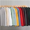 NONE T-shirt da uomo a maniche lunghe girocollo tinta unita in cotone estivo comoda e traspirante Top casual in vari colori