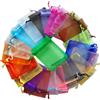NONE 25/50/100 pezzi sacchetto regalo in organza sacchetti con coulisse multicolori per sacchetti di gioielli caramelle imballaggio sacchetti regalo di nozze sacchetto di organza