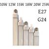 10W 12W 15W 18W 20W 25W E27 G24 LED lampadina a mais luce SMD 5730/5630 faretto 180 gradi AC85-265V spina orizzontale luce