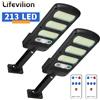 Lifevilion 2Pcs lampione ad energia solare 213 Led IP65 sensore di movimento per esterni luci solari decorazioni da giardino per cortile