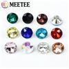 Meetee 10/20/50 Pz Meetee 9mm Bottoni con strass Bottoni in vetro con diamanti per cucire Colletto della camicia Vestiti Decor Fibbie Sostituisci gli accessori
