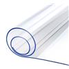 TranquilTouch Tovaglia in PVC trasparente, impermeabile e resistente all'olio, ideale per uso interno/esterno, protezione in vetro morbido per cene e scrivanie