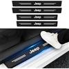 JEEP 4 pz Auto Davanzale Della Porta Adesivi Copertura In Fibra di Carbonio Accessori Auto Per Jeep Renegade Wrangler jk Compass Grand Cherokee Gladiator