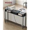 VASAGLE Consolle VASAGLE Slim con Multi presa, divano tavolo, ricarica nascosta, salvaspazio, 25x120x81 cm, ingresso, soggiorno