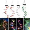 APWIKOGER Led color change solar wind chime light impermeabile Outdoor Windchime Butterfly Light lampada a sospensione solare per la decorazione del giardino