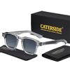CATERSIDE Occhiali da Sole Classici Quadrati da Uomo con Aste a Inserto, Occhiali da Sole di Lusso da Donna per Viaggi, Spiaggia, Feste, Festival, Regali