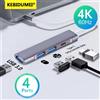kebidumei HUB USB 3.0 da 5 Gbps a 4 porte HUB TYPE-C Splitter multi USB Tipo-C Adattatore OTG USB 3.0 ad alta trasmissione dati per computer MacBook